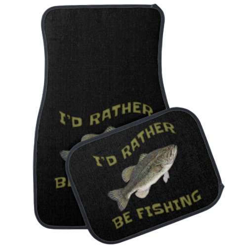 Rather Be Fishing Bass Auto Floor Mats