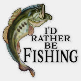 Bass Fishing Quote Logo Fisherman Angler Funny Sticker