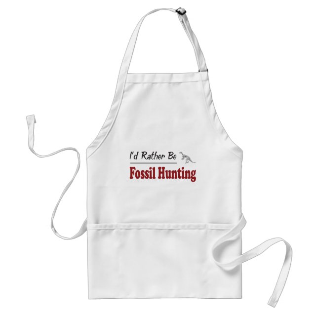 Rather Be Fossil Hunting Adult Apron (Front)