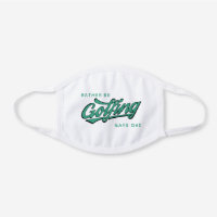 Rather Be Golfing Says Dad Funny Golfer White Cotton Face Mask