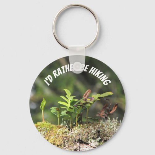  Rather Be Hiking Fern Moss Nature Camping Outdoor Keychain