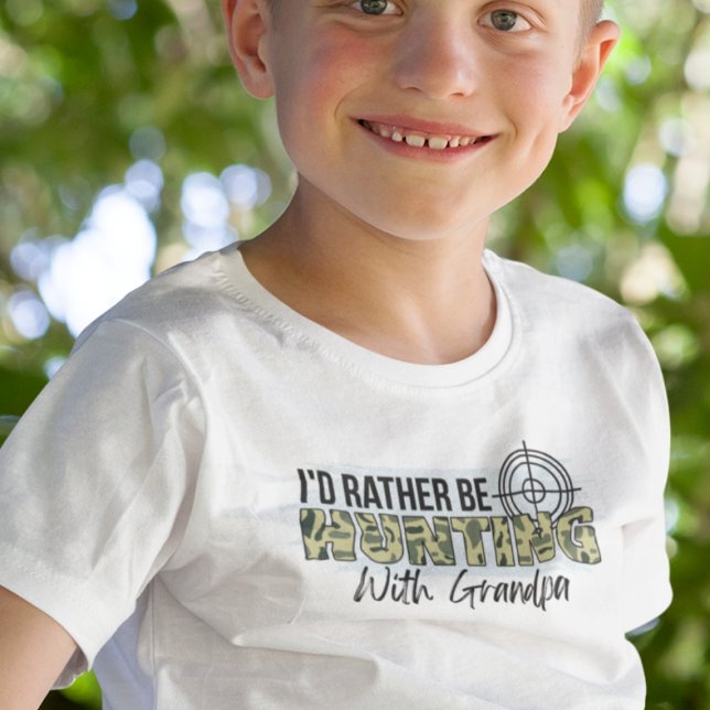 Rather Be Hunting With Grandpa Funny T-Shirt (Creator Uploaded)