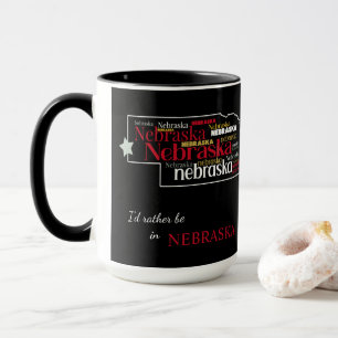 Rather Be in Nebraska Word Art Mug