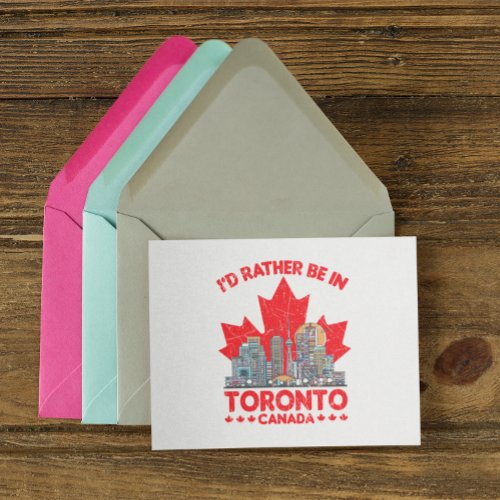 Rather be in Toronto Canada Skyline Quote Postcard