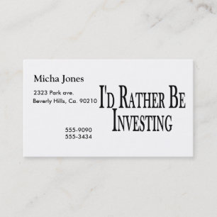 Rather Be Investing Business Card