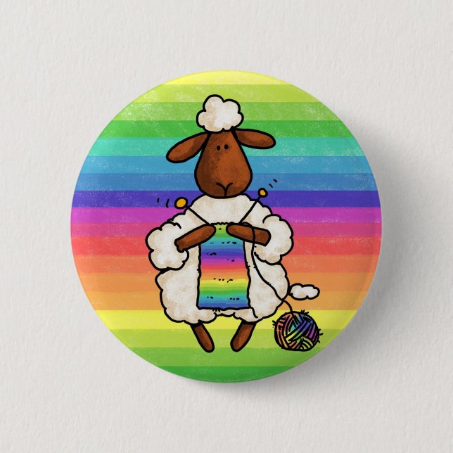 rather be knitting pinback button (Front)