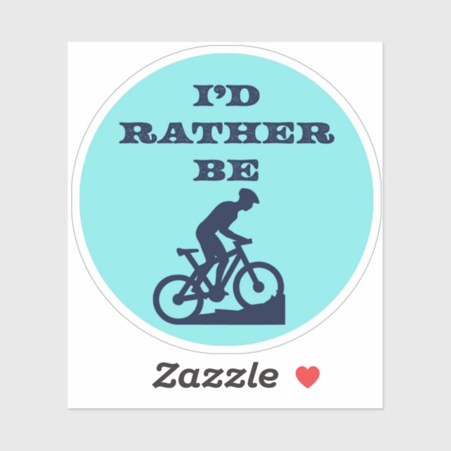 Rather Be Mountain Biking Sticker (Sheet)