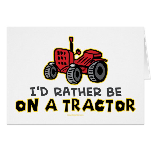 Rather Be On A Tractor Cards (Front Horizontal)