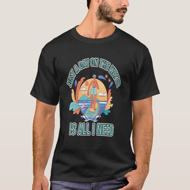 Rather be paddling find me on the board summer vac T-Shirt (Front)