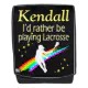 Girls Lacrosse Hooded Beach Towel - Premium, Super Absorbent, 'Rather Be Playing Lacrosse'
