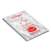 rather be playing - red ice hockey notebook (Right Side)