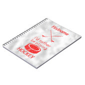 rather be playing - red ice hockey notebook (Left Side)