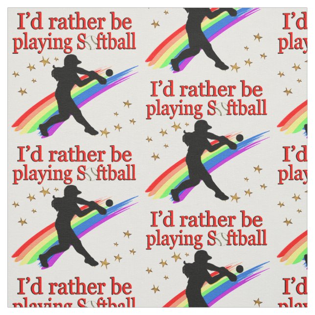 RATHER BE PLAYING SOFTBALL FABRIC (Swatch)