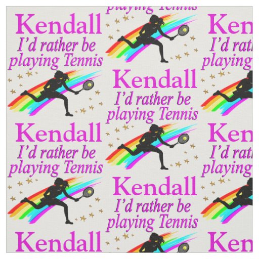 RATHER BE PLAYING TENNIS PERSONALIZED FABRIC