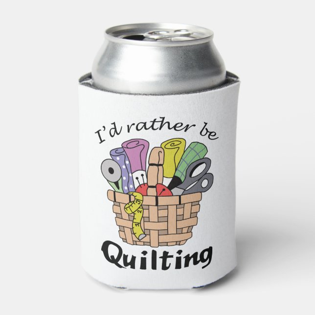 Rather be Quilting Can Cooler (Can Front)