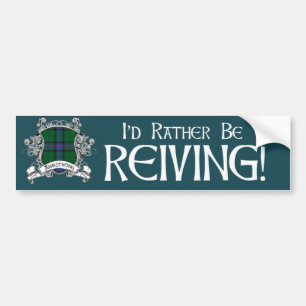 Rather Be Reiving - Armstrong Tartan Bumper Sticker