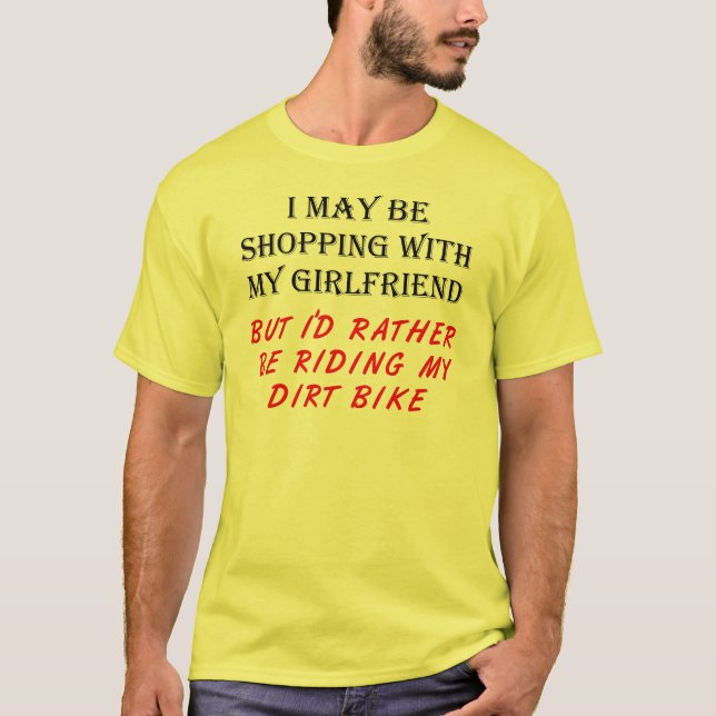 Rather Be Riding Motocross Dirt Bike Funny T-Shirt (Front)
