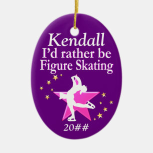 RATHER BE SKATING PERSONALIZED ORNAMENT