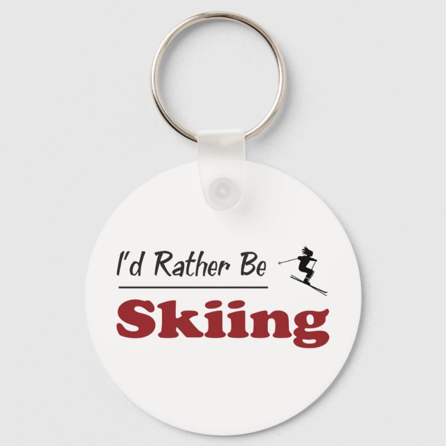 Rather Be Skiing Keychain (Front)