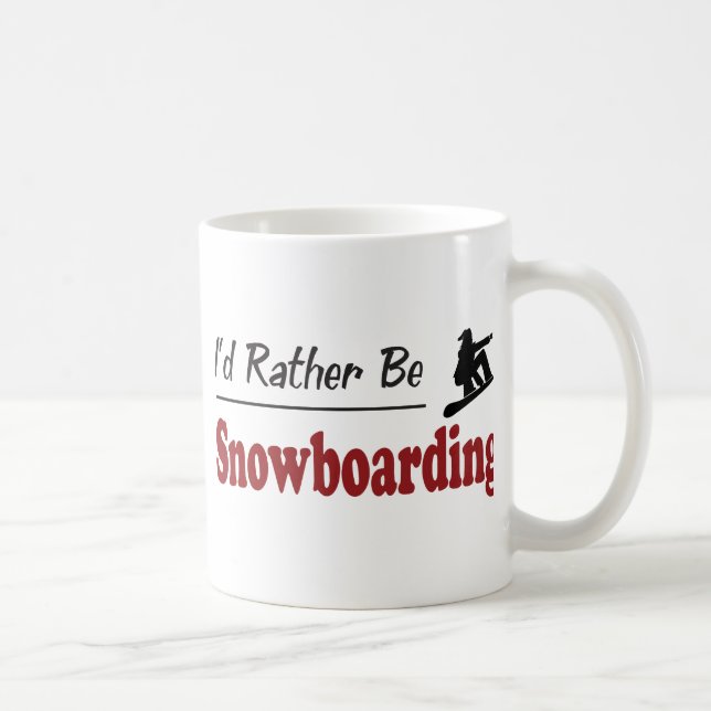 Rather Be Snowboarding Coffee Mug (Right)