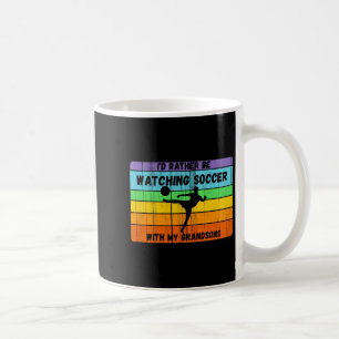 Rather Be Soccer With Grandsons Vintage Soccer T S Coffee Mug