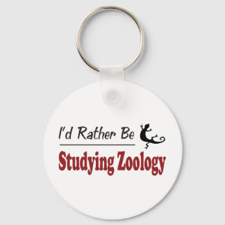 Rather Be Studying Zoology Keychain