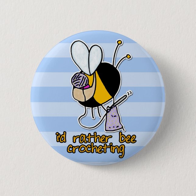 rather bee crocheting button (Front)