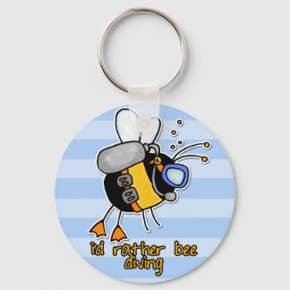 rather bee diving keychain