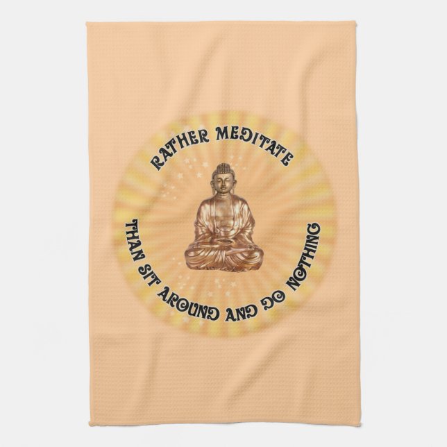 Rather meditate... towel (Vertical)