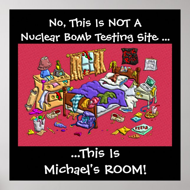 Rather Messy Room Customizable Poster (Front)