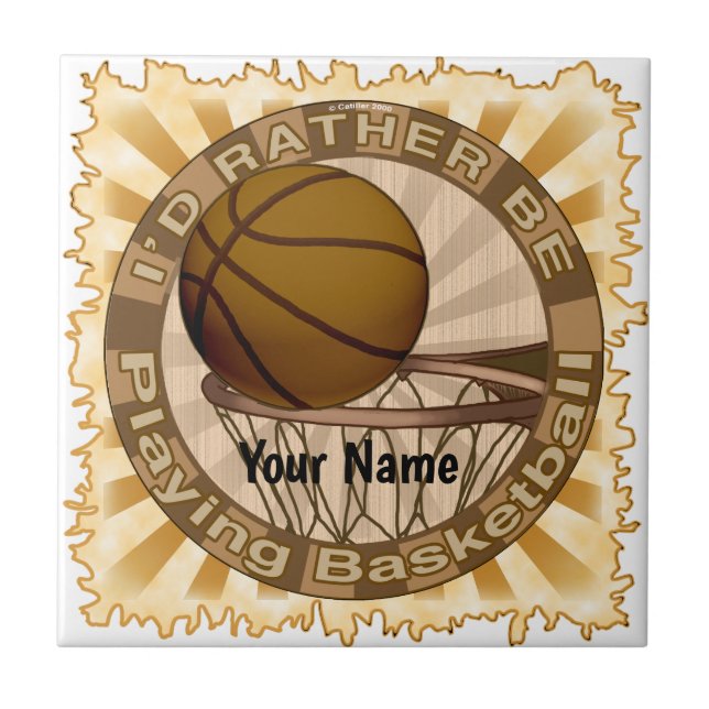 Rather Play Basketball tile (Front)