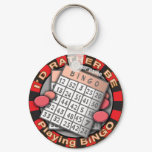 Rather Play Bingo  Keychain