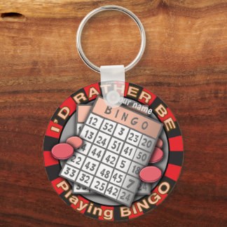 Rather Play Bingo keychain