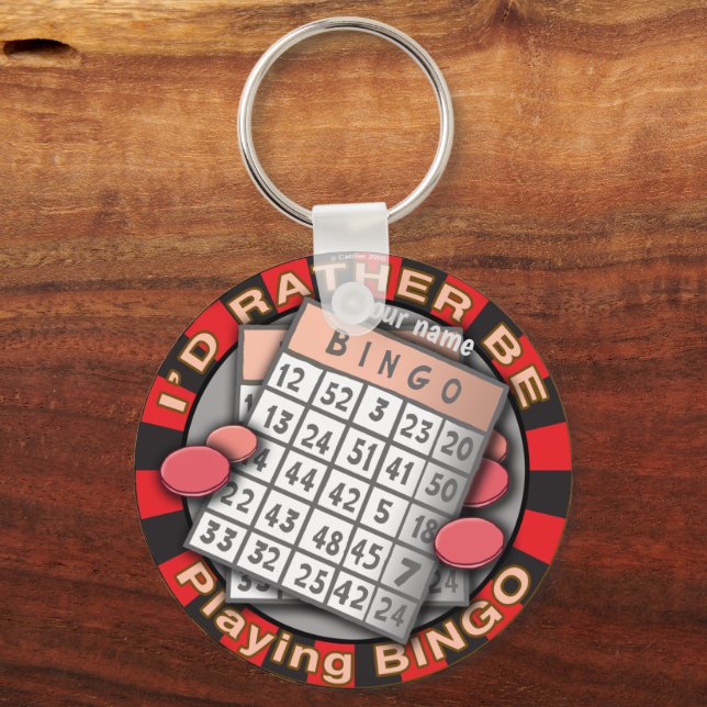 Rather Play Bingo keychain (Front)
