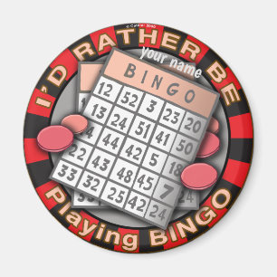 Rather Play Bingo Magnet