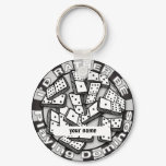 Rather Play Dominoes Keychain