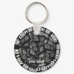 Rather Play Dominoes Keychain