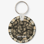 Rather Play Dominoes Keychain