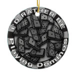 Rather Play Dominoes ornament