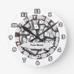 Rather Play Dominoes Round Clock