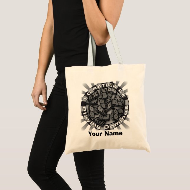Rather Play Dominoes tote bag (Front (Product))