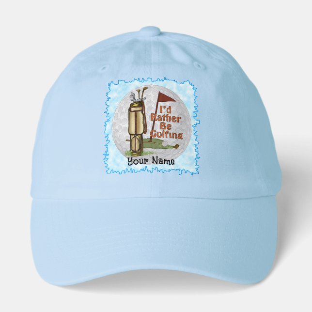Rather play Golf   Hat (Front)