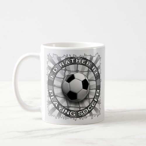 Rather Play Soccer custom name Coffee Mug