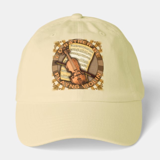 Rather Play Violin Hat (Front)