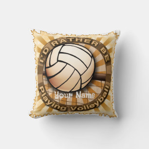 Rather Play Volleyball Throw Pillow