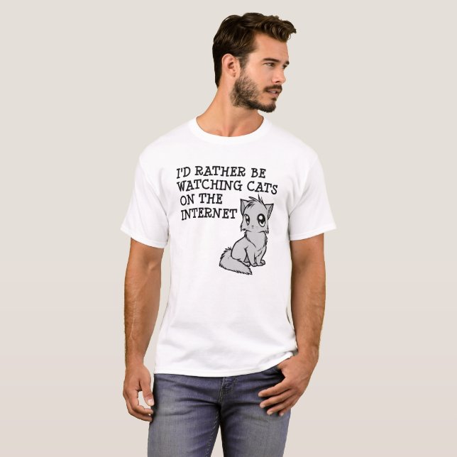 Rather Watch Cats Funny Tshirt (Front Full)