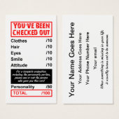 Rating Pick Up Card You've Been Checked Out (Front & Back)