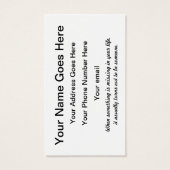 Rating Pick Up Card You've Been Checked Out (Back)