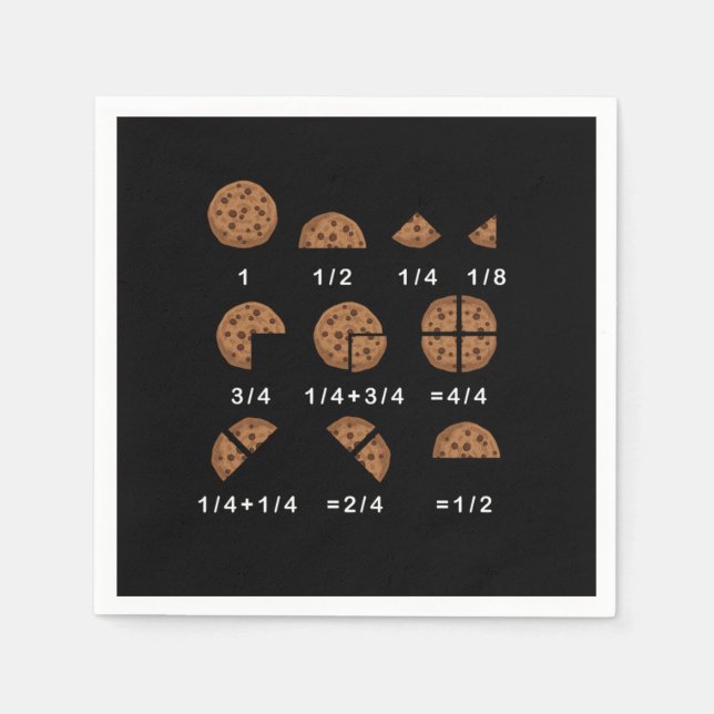 Ratio Number Mathematics School Nerd Gift Napkins (Front)