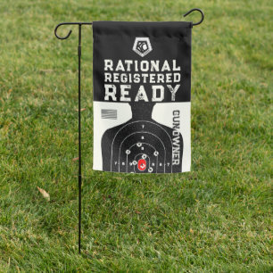 Rational Registered and Ready Gun Owner Garden Flag